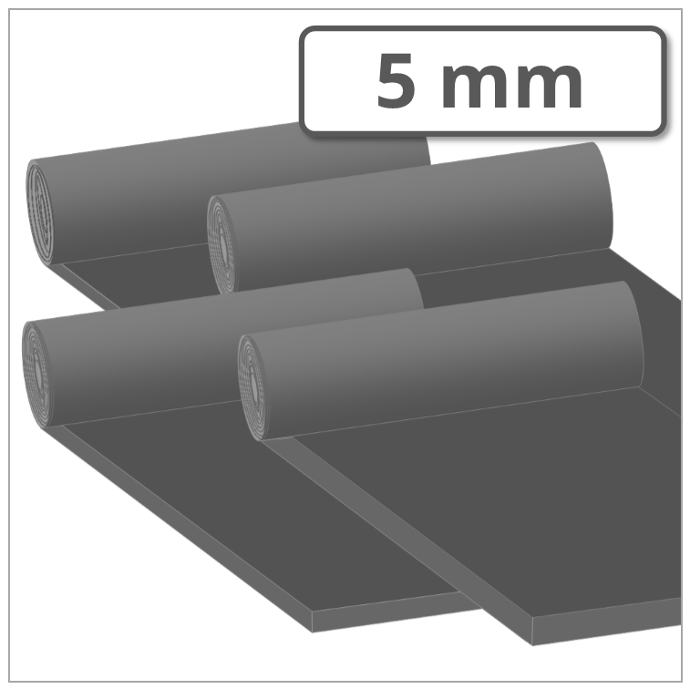 NR Para Gummimatte 5 mm stark 40 ±5° Shore A grau