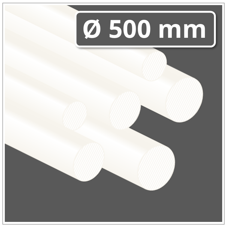 1000mm natur weiß Ø 200 mm,Lang 250 POM Rundstab schwarz o 500 360,00€/m 
