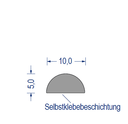 selbstklebender Kantenschutz halbrund