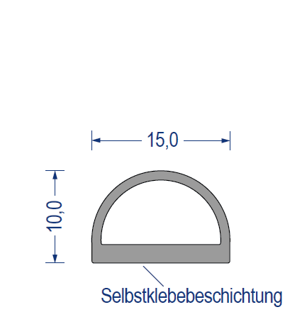 Hohldichtung Dichtband 10 mm selbstkl. Schlauchdichtung