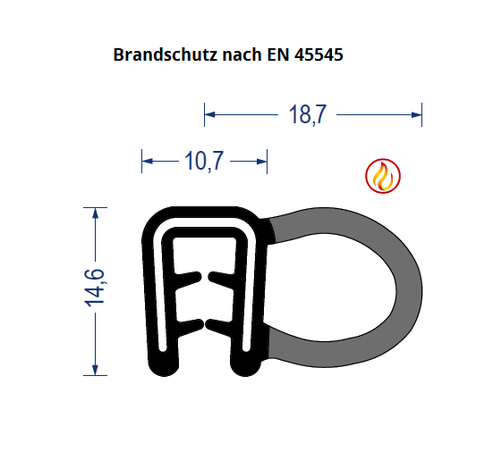 Kantenschutz-Dichtprofil EPDM schwarz