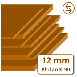 Philan 15 M  Polyurethan-Platte  12 mm stark  90 ±5° Shore A