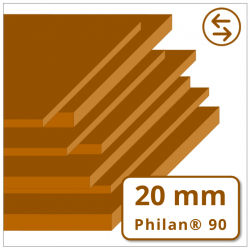 Philan 15 M  Polyurethan-Platte  20 mm stark  90 ±5° Shore A