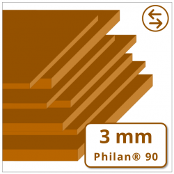 Philan 15 M  Polyurethan-Platte  3 mm stark  90 ±5° Shore A