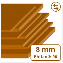 Philan 15 M  Polyurethan-Platte  8 mm stark  90 ±5° Shore A