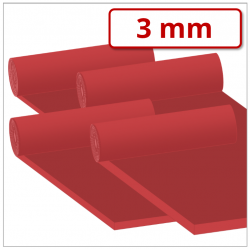 NR Gummimatte 3 mm stark 45 ±5° Shore A rot