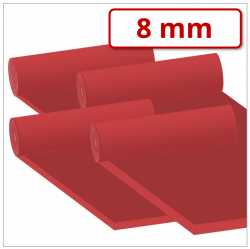 NR Gummimatte 8 mm stark 45 ±5° Shore A rot