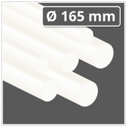 Polyethylen Rundstab Ø 165 mm natur (PE 300 Kunststoff-Rundstab)