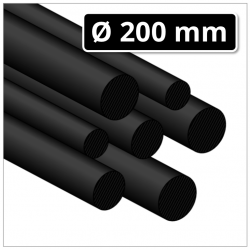 PA6 Guss Rundstab Ø 200 mm schwarz (Polyamid G Rundstab gegossen)