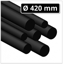 PA6 Guss Rundstab Ø 420 mm schwarz (Polyamid G Rundstab gegossen)