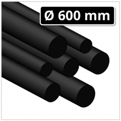 Polyamid Guss Rundstab Ø 600 mm schwarz (PA6 G Rundstab gegossen)