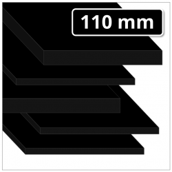 POM-C Platte 110 mm stark schwarz (POM Kunststoffplatte)