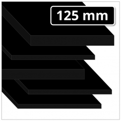 POM-C Platte 125 mm stark schwarz (POM Kunststoffplatte)