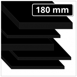 POM Kunststoffplatte 180 mm stark schwarz (POM-C Platte)