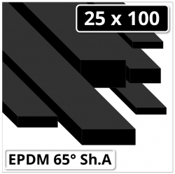 EPDM Gummi Rechtkantprofil 25x100 mm 65° Shore A schwarz