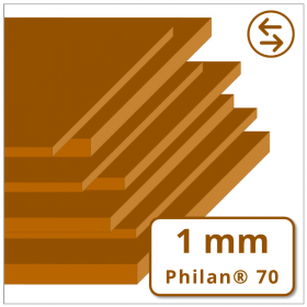 Philan 15 M  Polyurethan-Platte  1 mm stark  70 ±5° Shore A