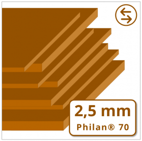 Philan 15 M  Polyurethan-Platte  2,5 mm stark  70 ±5° Shore A