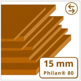 Philan 15 M  Polyurethan-Platte  15 mm stark  80 ±5° Shore A