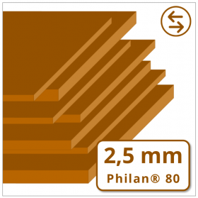 Philan 15 M  Polyurethan-Platte  2,5 mm stark  80 ±5° Shore A