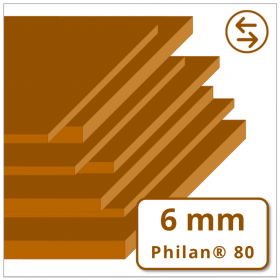 Philan 15 M  Polyurethan-Platte  6 mm stark  80 ±5° Shore A