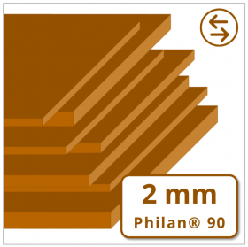 Philan 15 M  Polyurethan-Platte  2 mm stark  90 ±5° Shore A