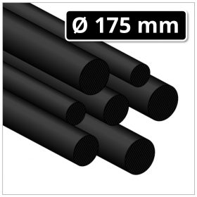 Polyamid Guss Rundstab Ø 175 mm schwarz (PA6 G Rundstab gegossen)