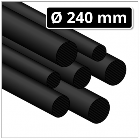 PA6 Guss Rundstab Ø 240 mm schwarz (Polyamid G Rundstab gegossen)