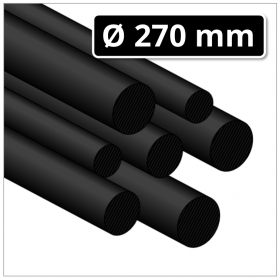 Polyamid Guss Rundstab Ø 270 mm schwarz (PA6 G Rundstab gegossen)
