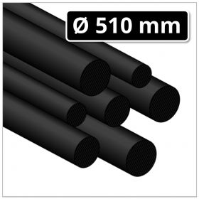PA6 Guss Rundstab Ø 510 mm schwarz (Polyamid G Rundstab gegossen)