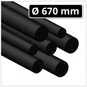 PA6 Guss Rundstab Ø 670 mm schwarz (Polyamid G Rundstab gegossen)