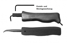 Einzieh- und Montagewerkzeug für Klemmprofil • Verglasungsprofil • Glasklemmprofil