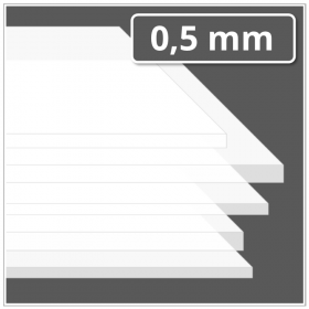 Silikonplatte 0,5 mm stark 60 ±5° Shore A transluzent - FDA-konform